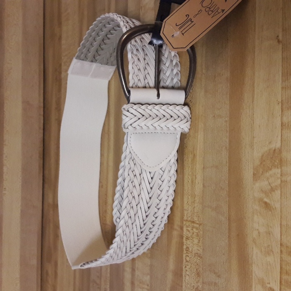 NWT Braided Off White Ladies Belt Sizes  XS/S and M/L